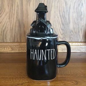 Rae Dunn “Haunted” Mug with Topper